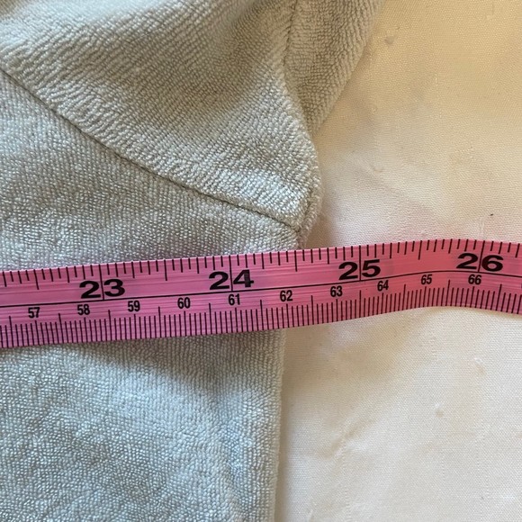 Ralph Lauren Polo Terry Cloth Polo Tee Sz Medium Light Blue/White VTG - Picture 7 of 7